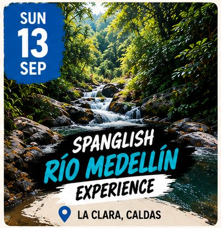 Riverside nature scene for the Spanglish Río Medellín Experience
