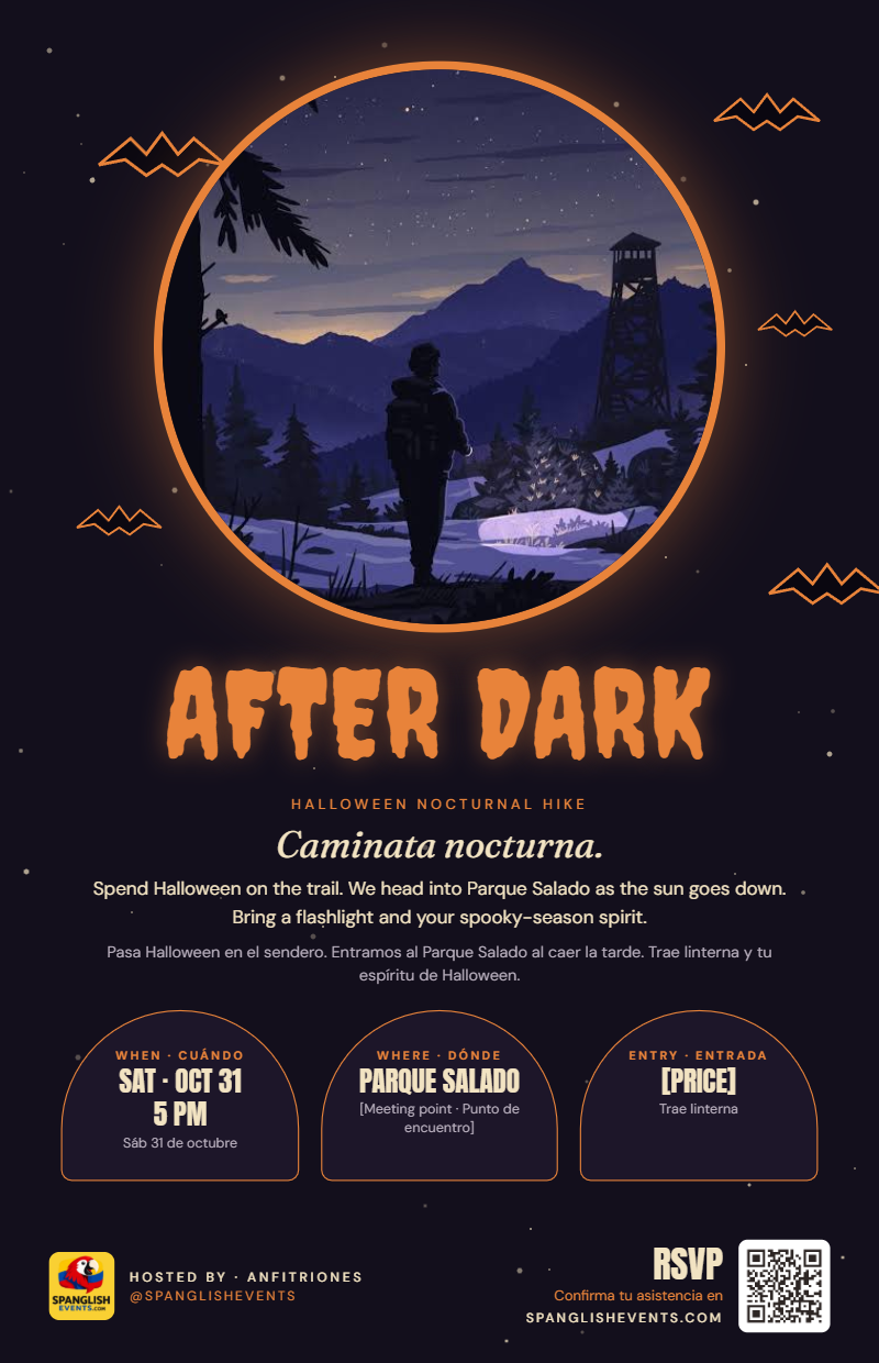Halloween Nocturnal Hike event flyer