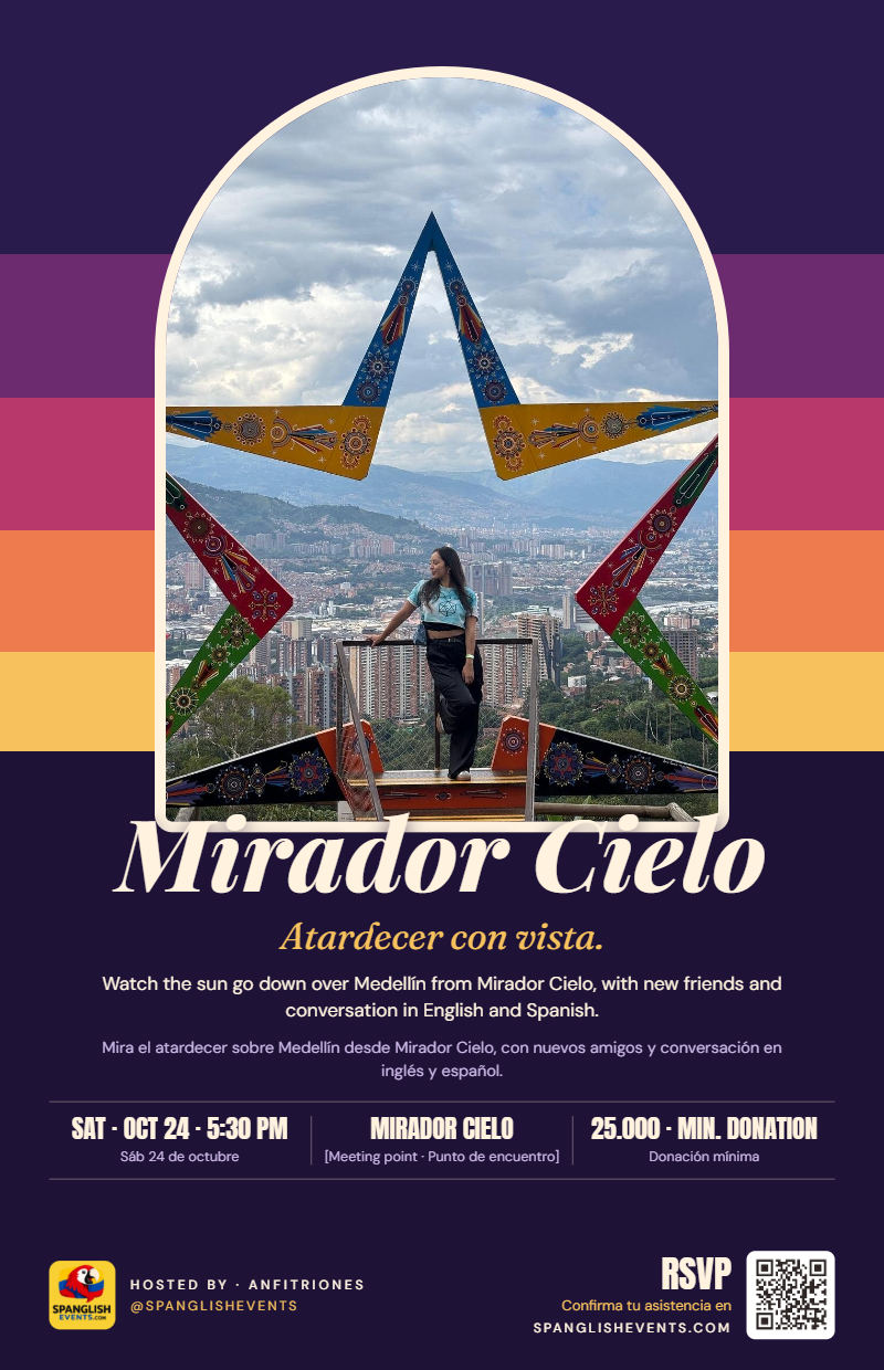 Spanglish Mirador Experience event flyer