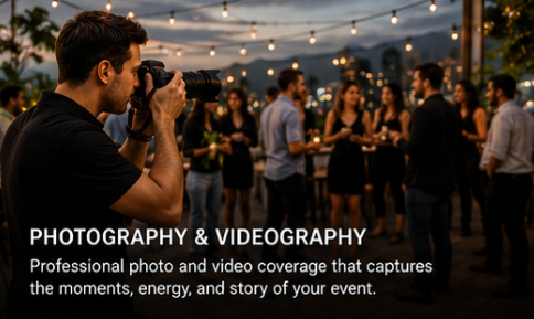 Professional photography, videography, and event content creation service