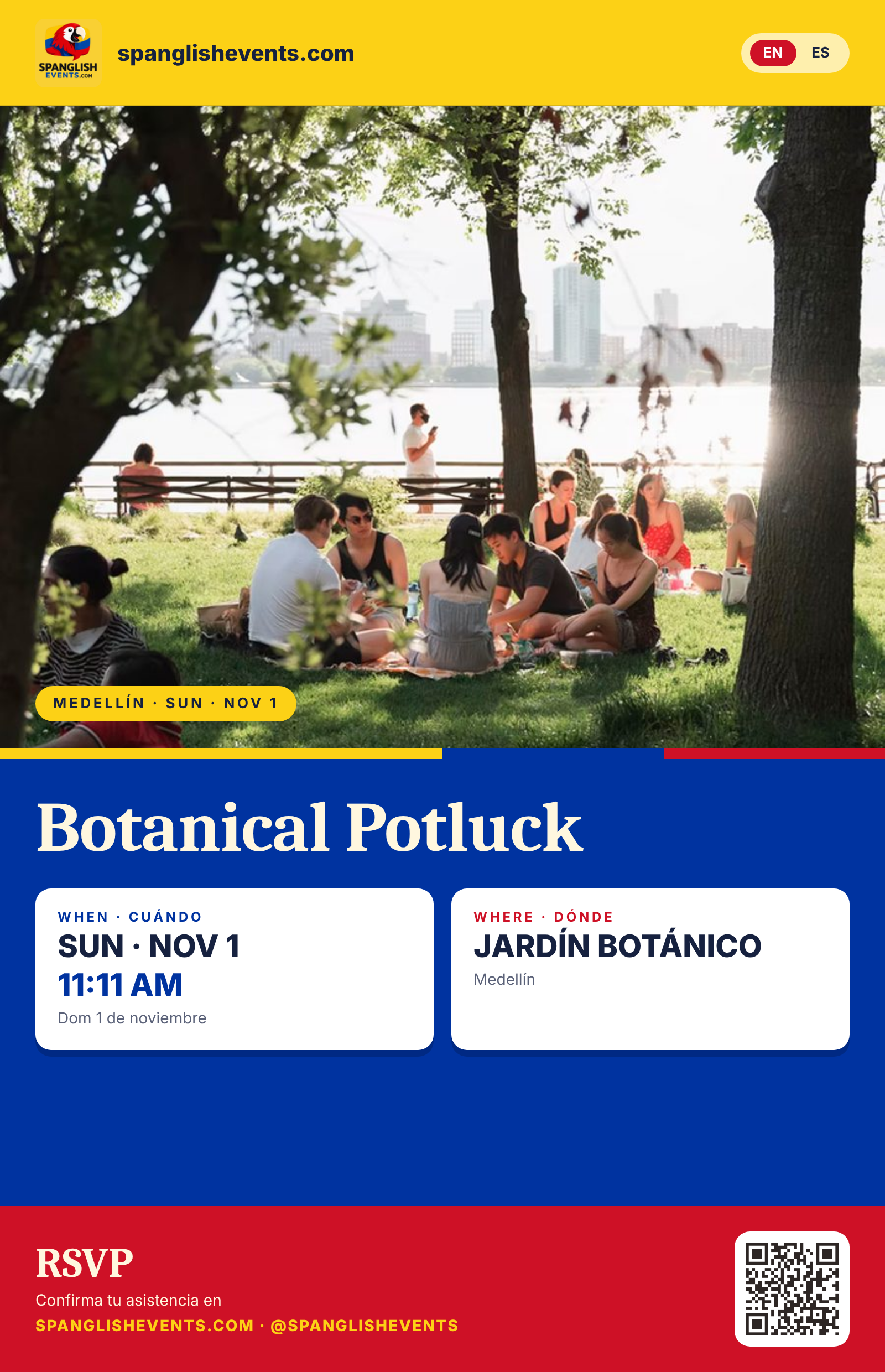 Spanglish Botanical Gardens Potluck Experience