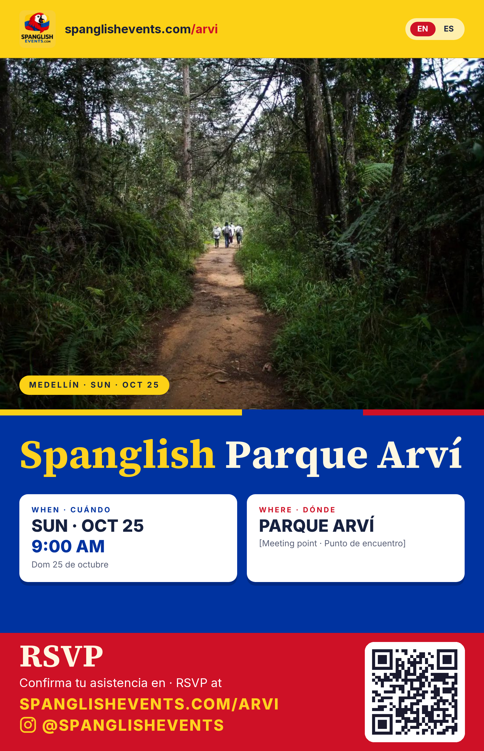 Spanglish Parque Arví Experience event photo